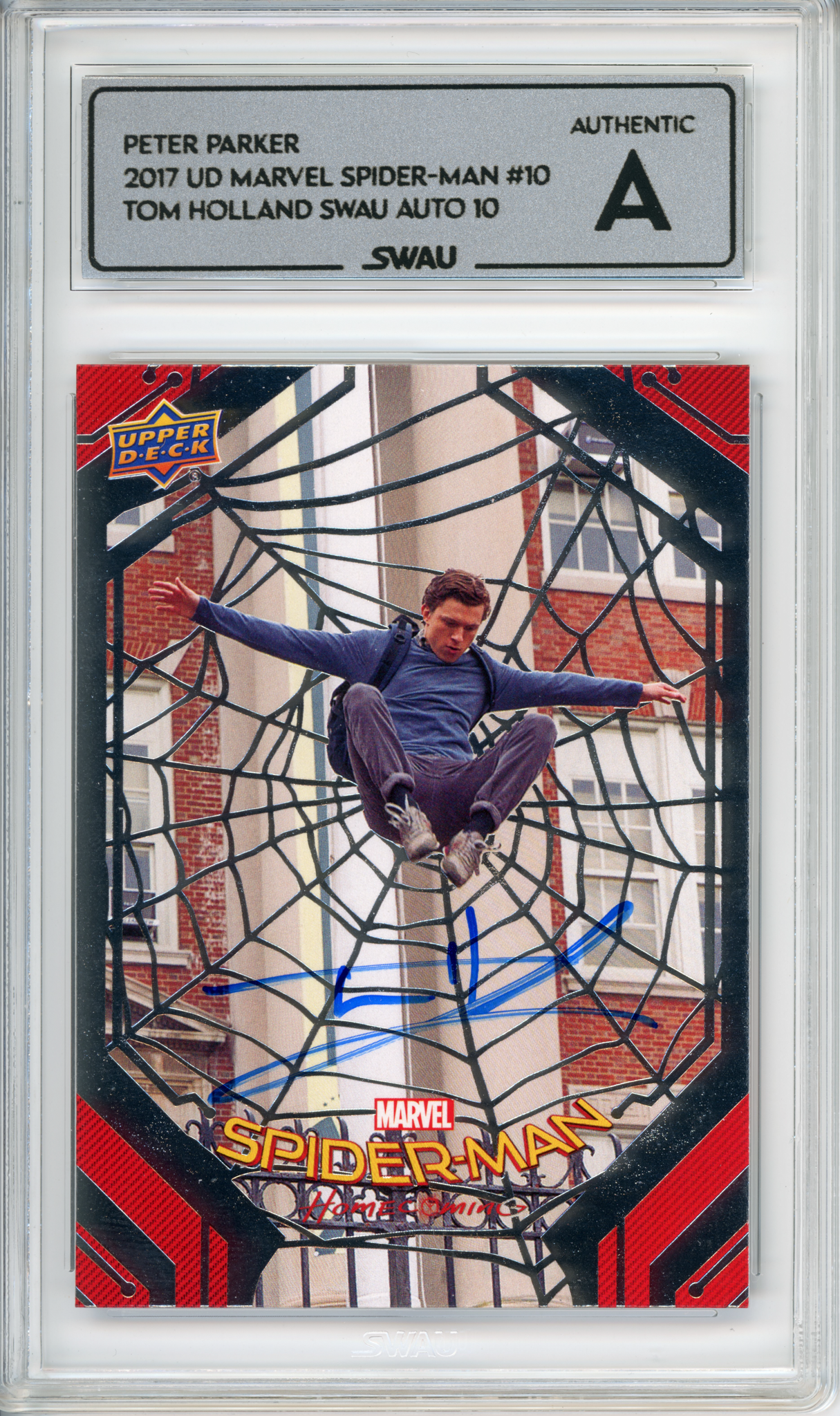 Tom Holland Signed Trading Card - SWAU Authenticated & Encapsulated - SWAU