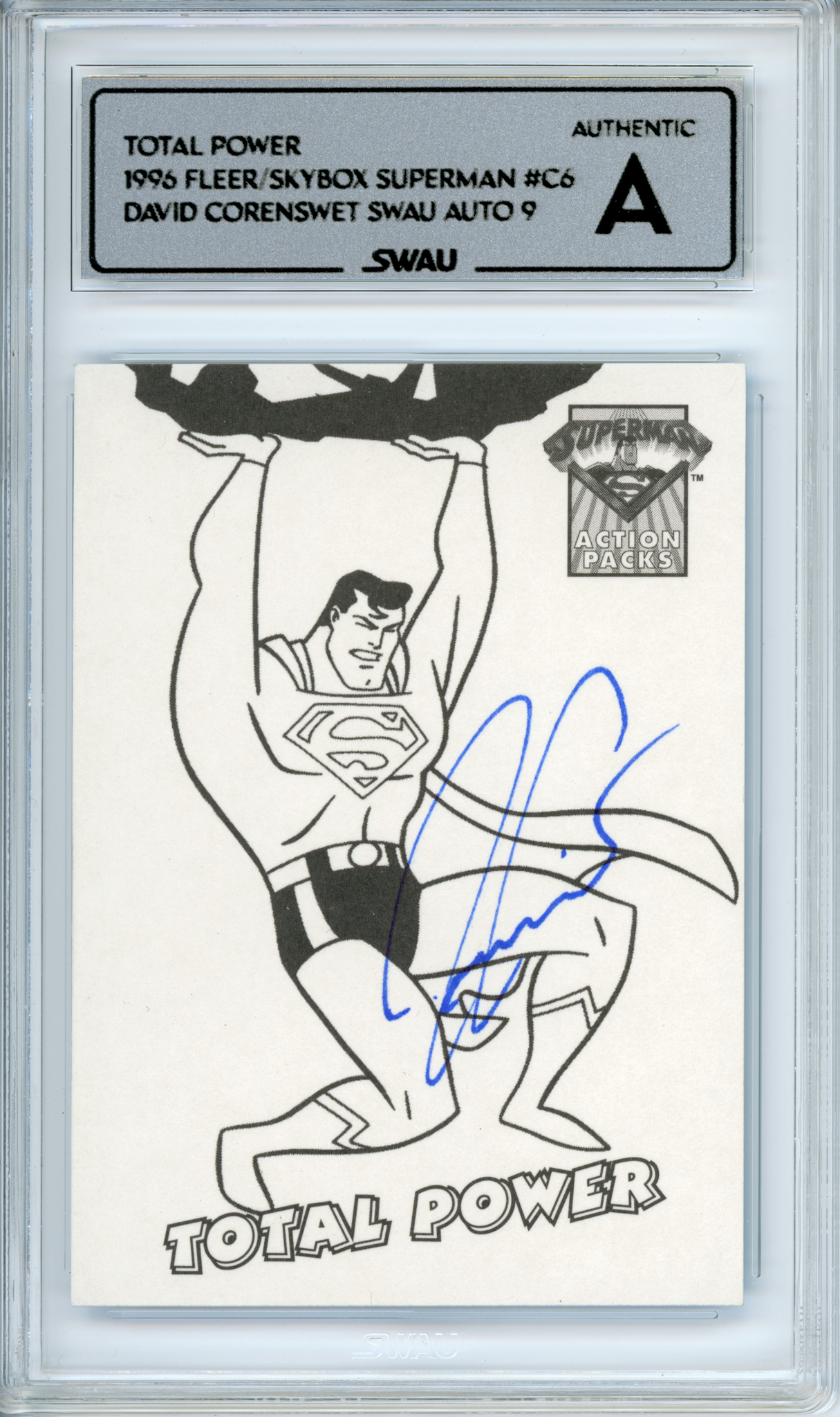 David Corenswet Signed Trading Card - SWAU Authenticated & Encapsulated - SWAU