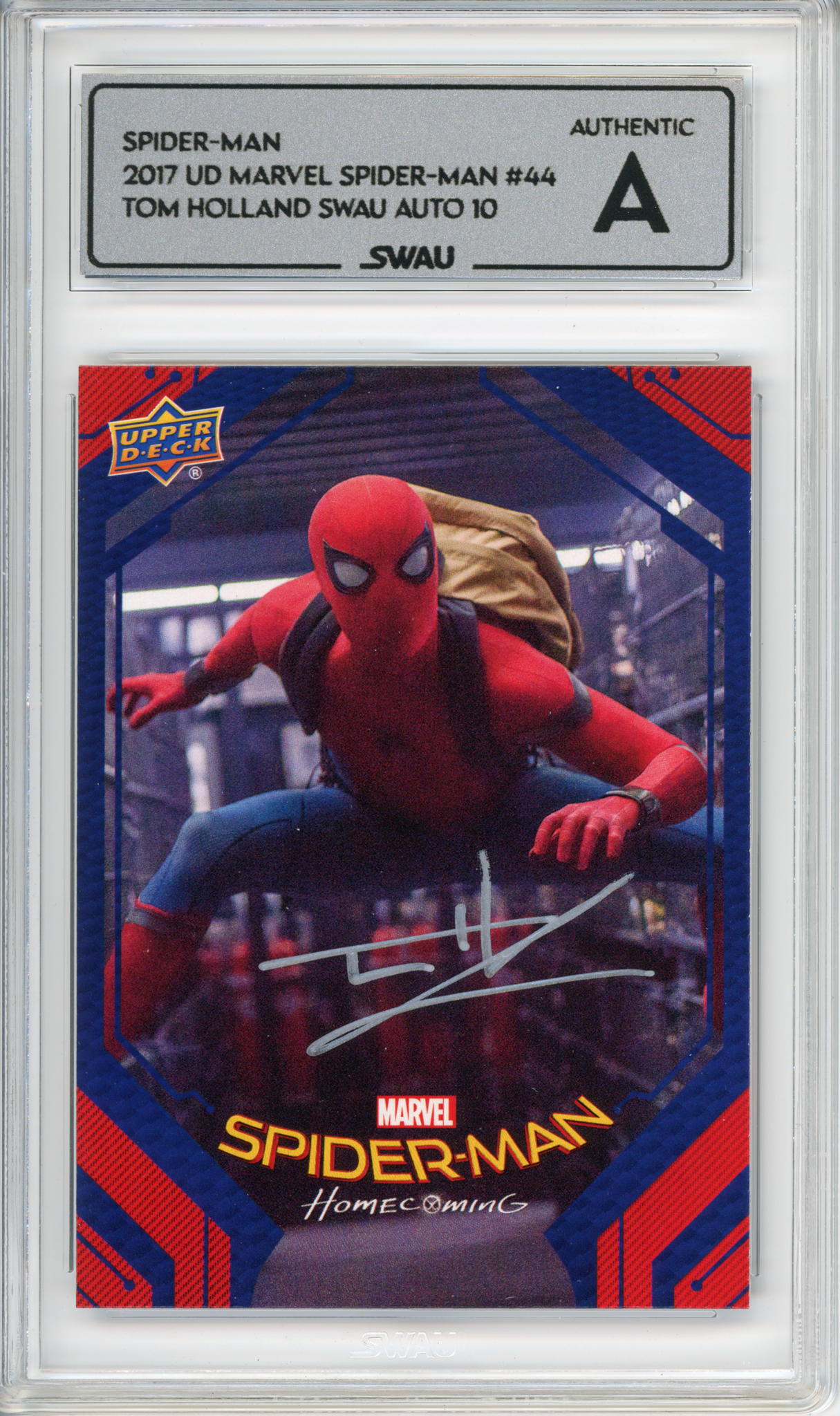 Tom Holland Signed Trading Card - SWAU Authenticated & Encapsulated - SWAU