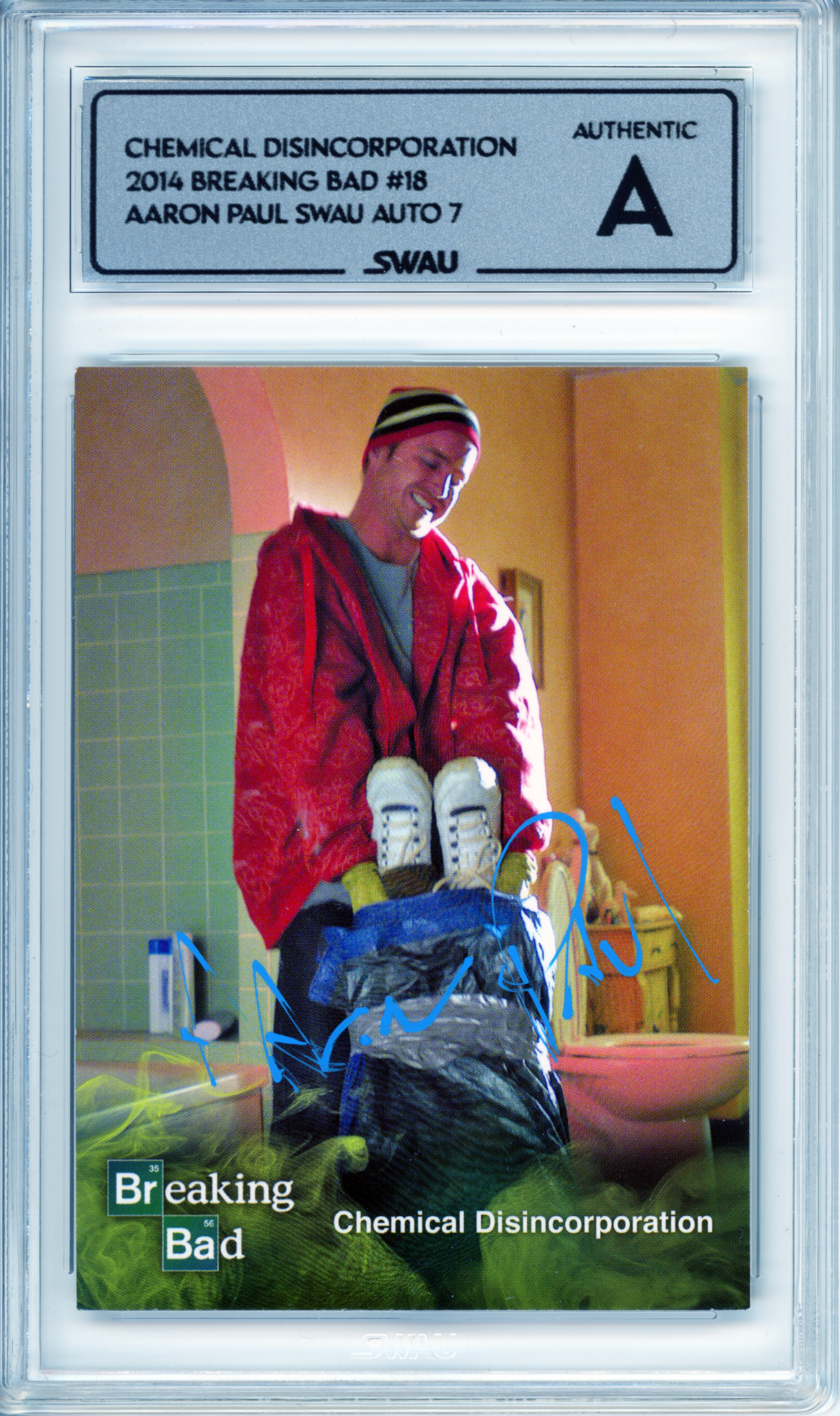 Aaron Paul Signed Trading Card - SWAU Authenticated & Encapsulated - SWAU