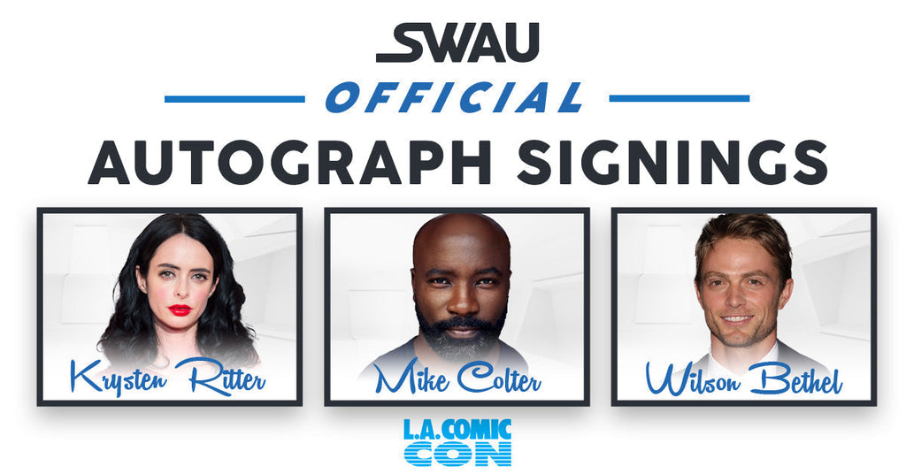 Krysten Ritter, Mike Colter, and Wilson Bethel to Sign for SWAU!