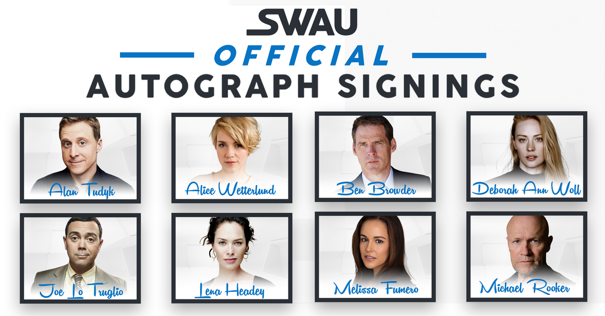 Alan Tudyk, Alice Wetterlund, Ben Browder, and MANY MORE to Sign for SWAU!