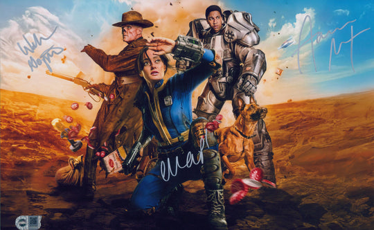 Ella Purnell, Walton Goggins & Aaron Moten Signed 11x17 Photo - SWAU Authenticated