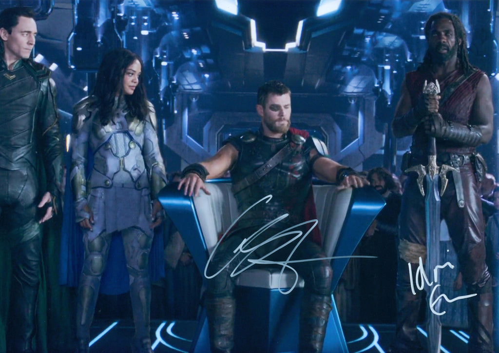 Idris Elba & Chris Hemsworth Signed 16x20 Photo - SWAU Authenticated - SWAU
