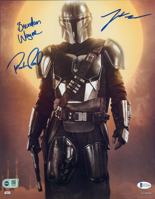 Pedro Pascal, Brendan Wayne, & Lateef Crowder Signed 11x14 Photo - SWAU Authenticated
