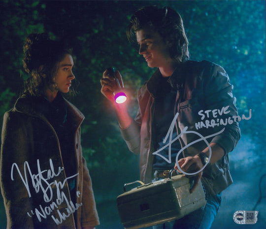 Natalia Dyer & Joe Keery Signed 11x14 Photo - SWAU Authenticated