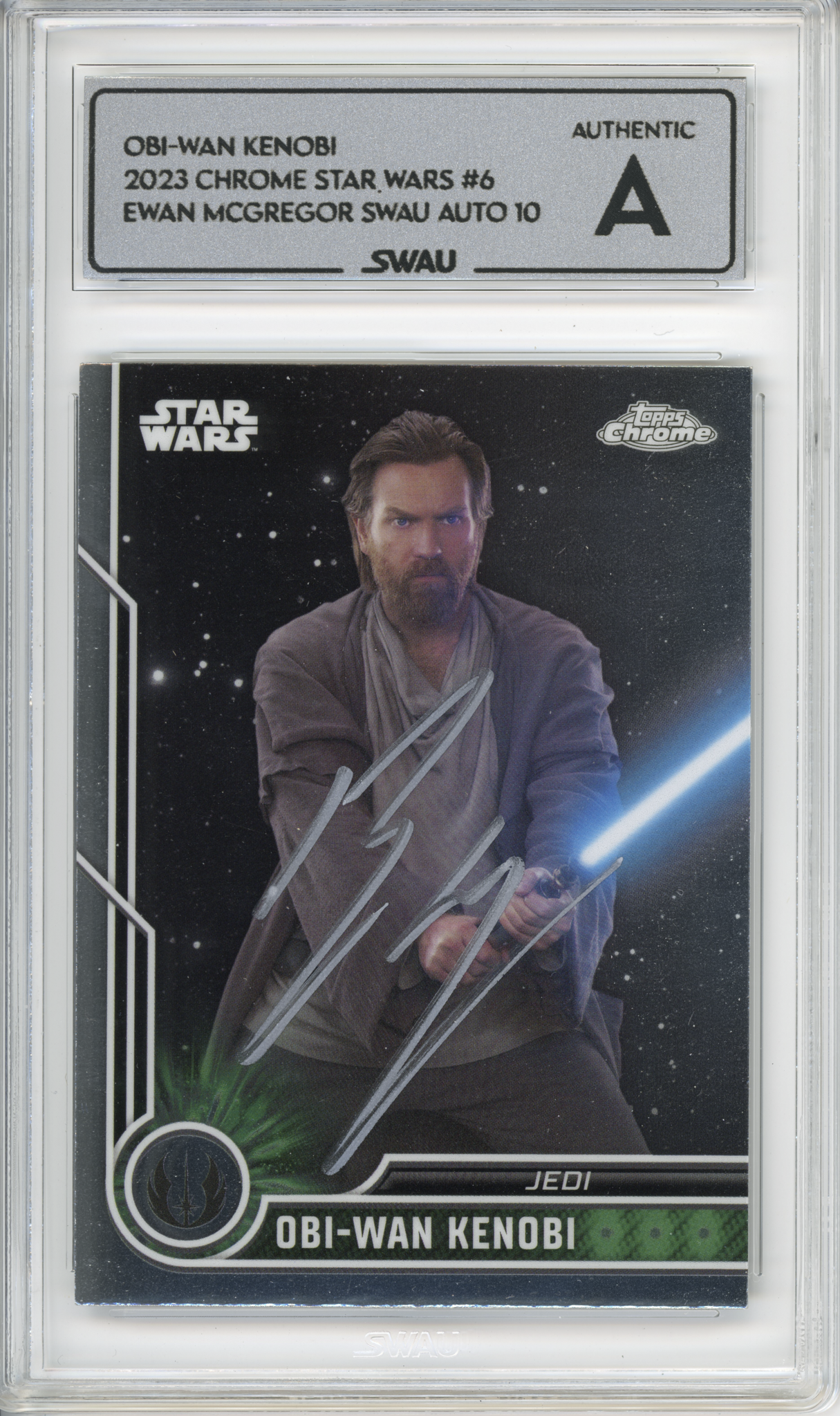 Ewan McGregor Signed Trading Card - SWAU Authenticated & Encapsulated - SWAU