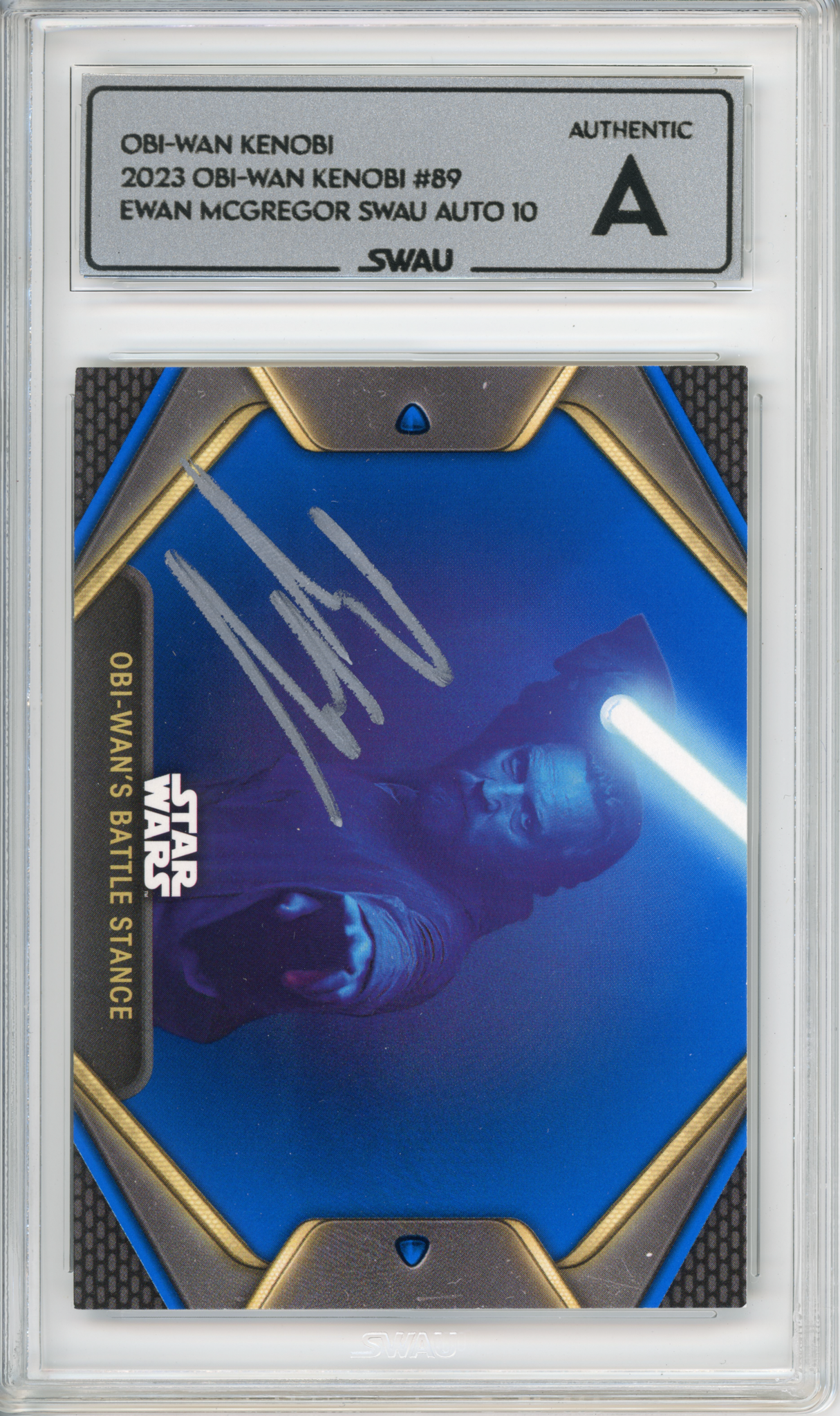 Ewan McGregor Signed Trading Card - SWAU Authenticated & Encapsulated - SWAU