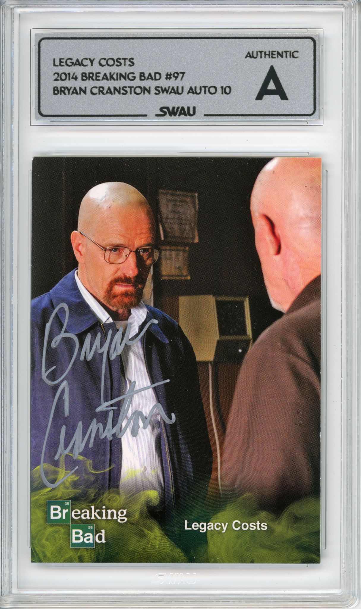 Bryan Cranston Signed Trading Card - SWAU Authenticated & Encapsulated - SWAU