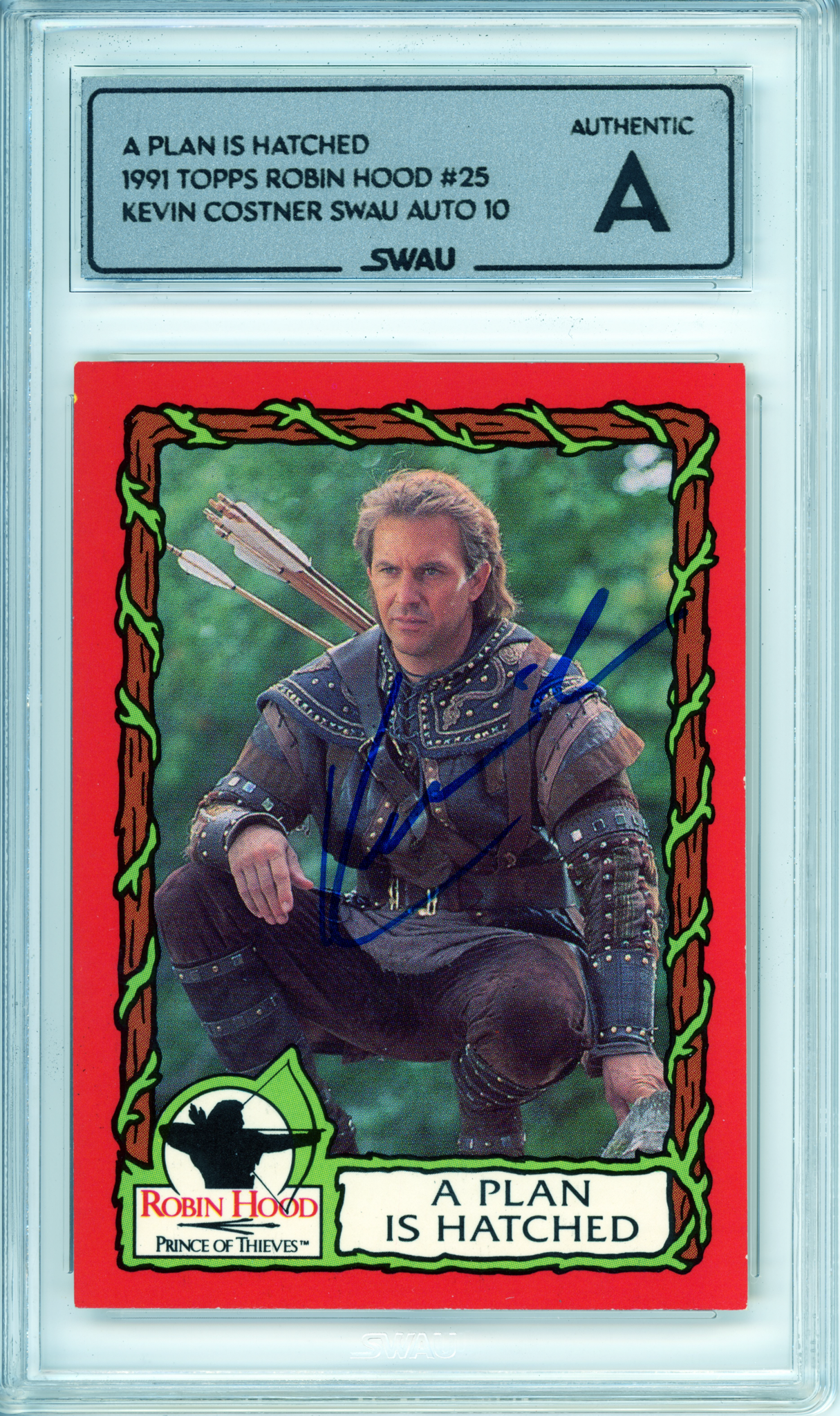 Kevin Costner Signed Trading Card - SWAU Authenticated & Encapsulated - SWAU