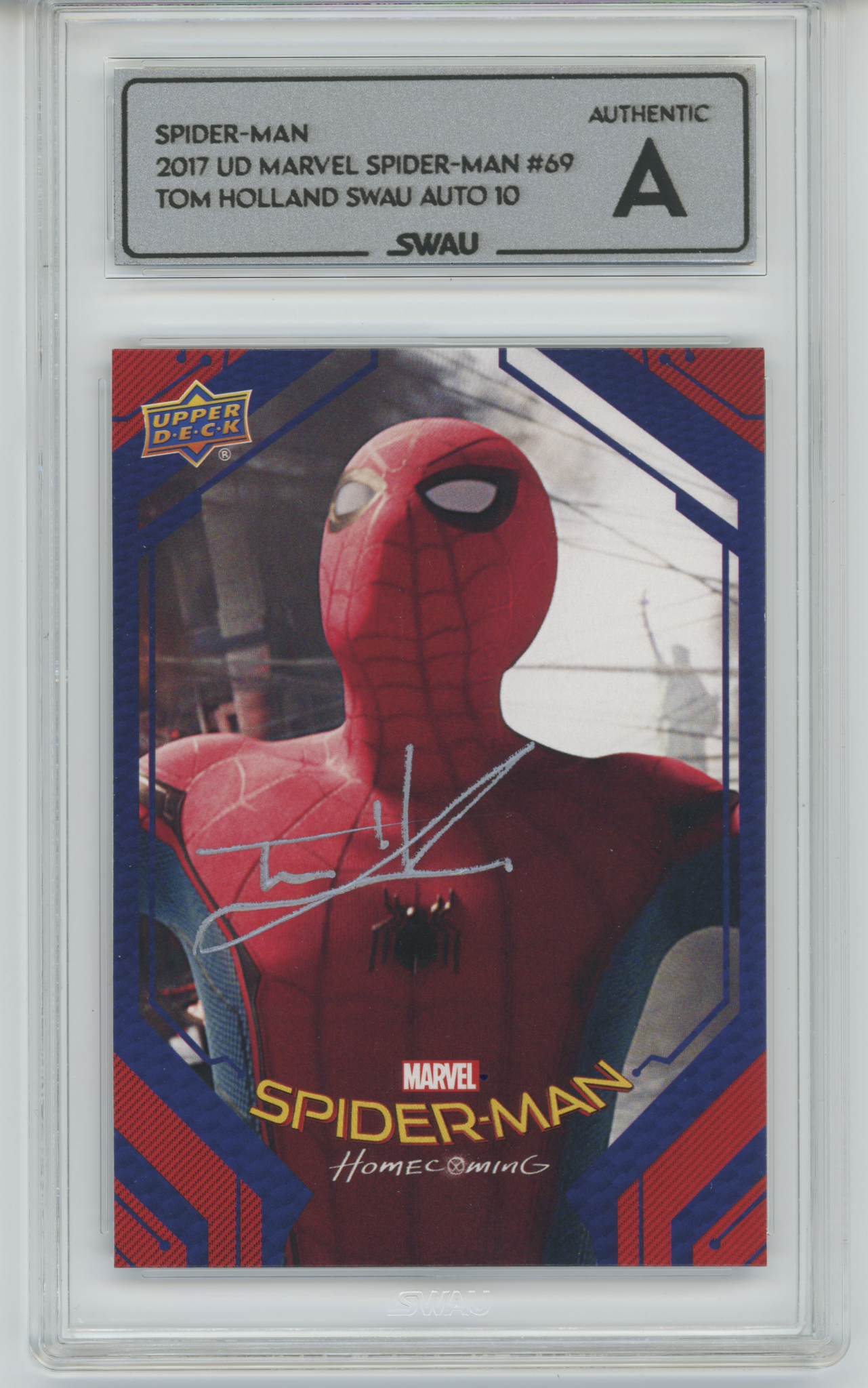Tom Holland Signed Trading Card - SWAU Authenticated & Encapsulated - SWAU