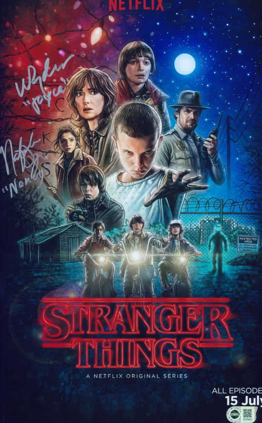 Winona Ryder & Natalia Dyer Signed 11x17 Photo - SWAU Authenticated