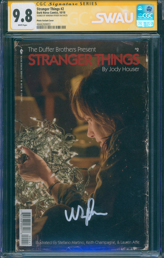 Winona Ryder Autographed Stranger Things #2 -  CGC graded