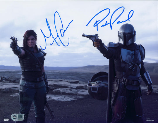 Pedro Pascal & Gina Carano Signed 11x14 Photo - SWAU Authenticated