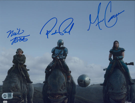 Pedro Pascal, Gina Carano, & Nick Nolte Signed 11x14 Photo - SWAU Authenticated