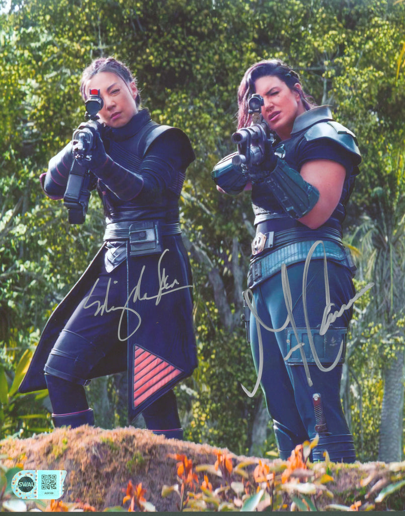 Ming-Na Wen & Gina Carano Signed 11x14 Photo - SWAU Authenticated